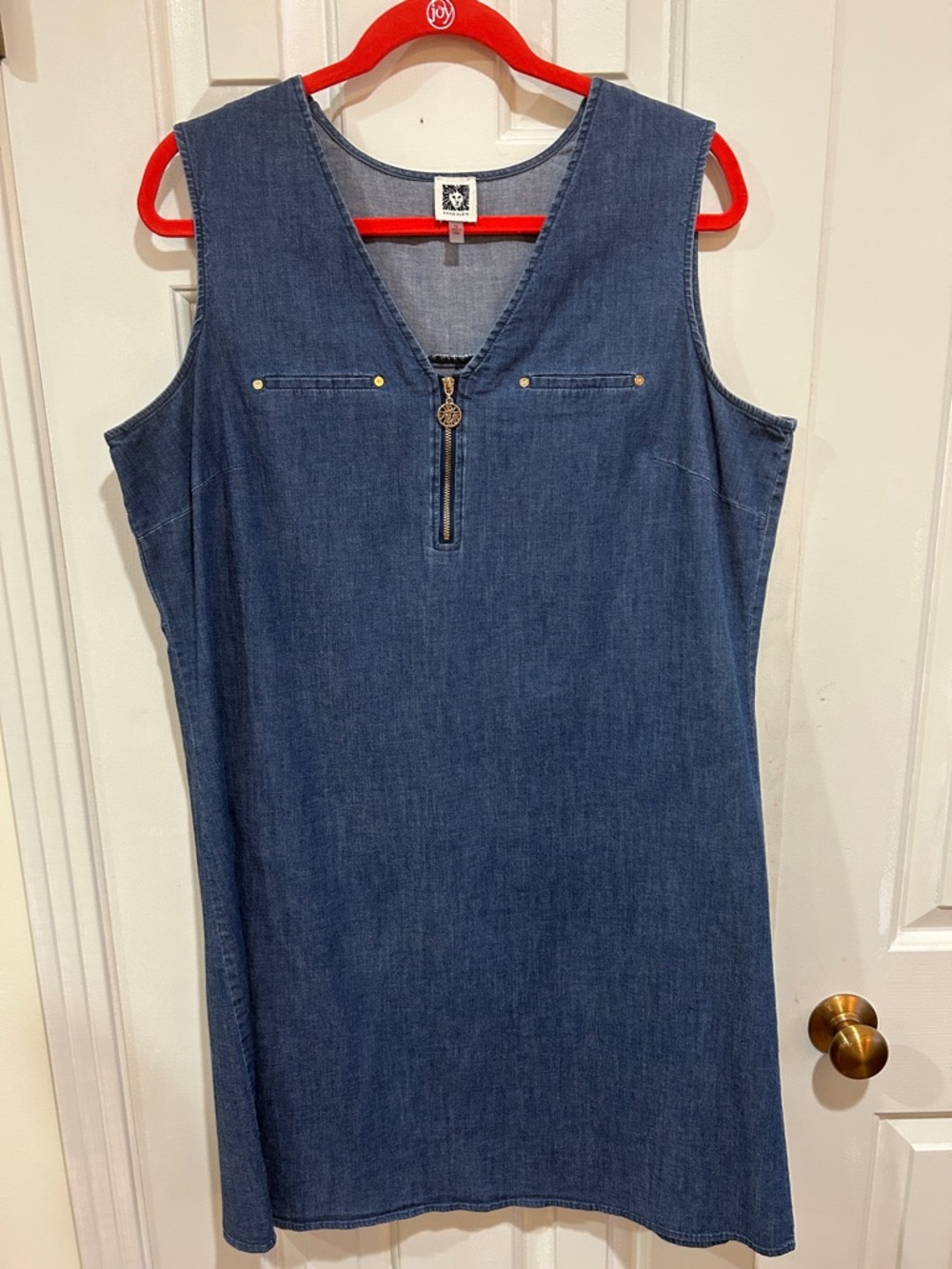 Anne Klein Lightweight Denim Shift Dress